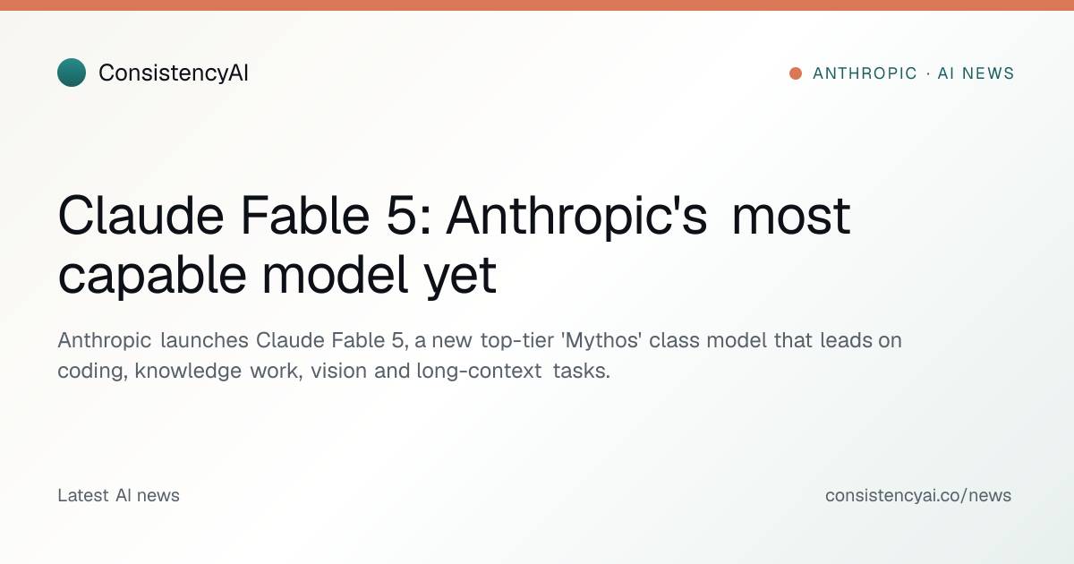 Claude Fable 5: Anthropic's most capable model yet